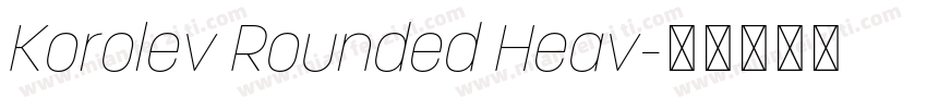 Korolev Rounded Heav字体转换